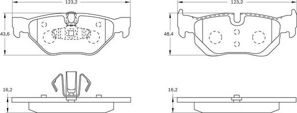 BOSCH 0 986 BB0 993 - Гальмівні колодки, дискові гальма autozip.com.ua