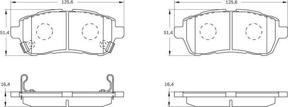 BOSCH 0 986 BB0 952 - Гальмівні колодки, дискові гальма autozip.com.ua