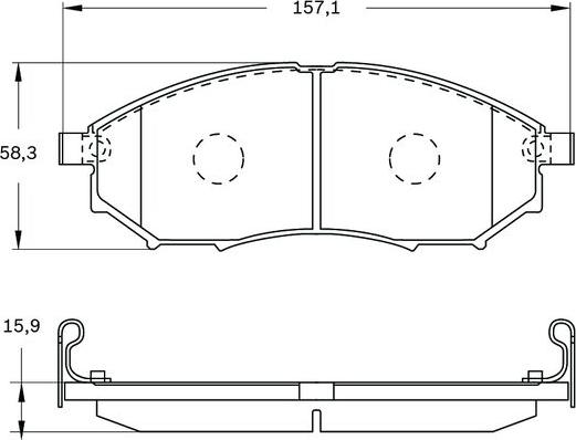 BOSCH 0 986 BB0 965 - Гальмівні колодки, дискові гальма autozip.com.ua