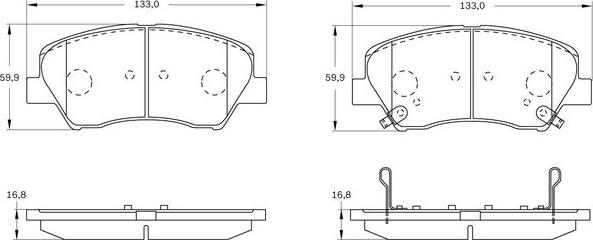 BOSCH 0 986 BB0 984 - Гальмівні колодки, дискові гальма autozip.com.ua