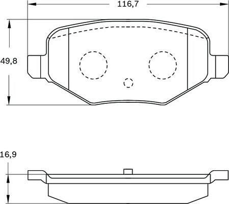 BOSCH 0 986 BB0 446 - Гальмівні колодки, дискові гальма autozip.com.ua