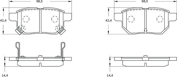 BOSCH 0 986 BB0 415 - Гальмівні колодки, дискові гальма autozip.com.ua