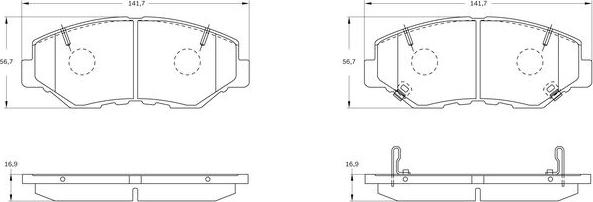 BOSCH 0 986 BB0 596 - Гальмівні колодки, дискові гальма autozip.com.ua