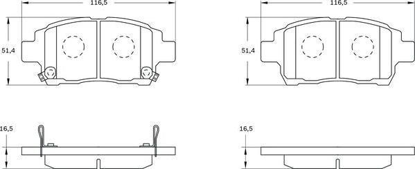 BOSCH 0 986 BB0 549 - Гальмівні колодки, дискові гальма autozip.com.ua