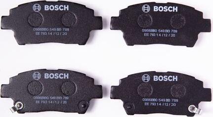 BOSCH 0 986 BB0 549 - Гальмівні колодки, дискові гальма autozip.com.ua