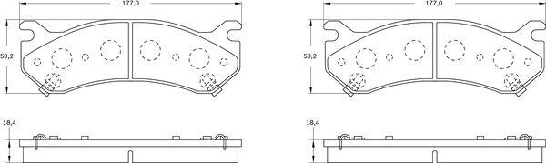 BOSCH 0 986 BB0 546 - Гальмівні колодки, дискові гальма autozip.com.ua