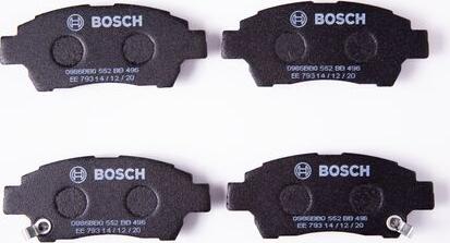 BOSCH 0 986 BB0 552 - Гальмівні колодки, дискові гальма autozip.com.ua