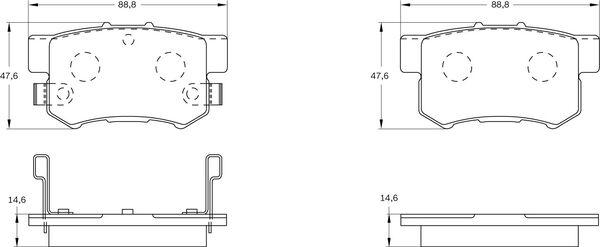 BOSCH 0 986 BB0 560 - Гальмівні колодки, дискові гальма autozip.com.ua