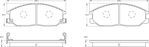 BOSCH 0 986 BB0 589 - Гальмівні колодки, дискові гальма autozip.com.ua