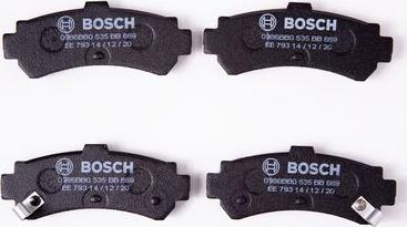 BOSCH 0 986 BB0 535 - Гальмівні колодки, дискові гальма autozip.com.ua