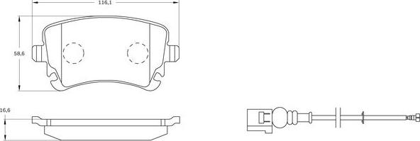 BOSCH 0 986 BB0 576 - Гальмівні колодки, дискові гальма autozip.com.ua