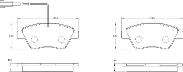 BOSCH 0 986 BB0 578 - Гальмівні колодки, дискові гальма autozip.com.ua