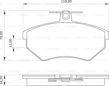 BOSCH 0 986 BB0 058 - Гальмівні колодки, дискові гальма autozip.com.ua