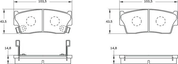 BOSCH 0 986 BB0 089 - Гальмівні колодки, дискові гальма autozip.com.ua