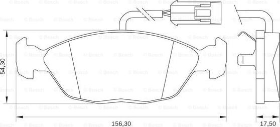 BOSCH 0 986 BB0 036 - Гальмівні колодки, дискові гальма autozip.com.ua