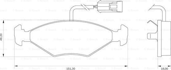 BOSCH 0 986 BB0 027 - Гальмівні колодки, дискові гальма autozip.com.ua