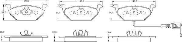 BOSCH 0 986 BB0 140 - Гальмівні колодки, дискові гальма autozip.com.ua