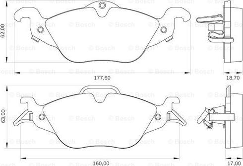 BOSCH 0 986 BB0 108 - Гальмівні колодки, дискові гальма autozip.com.ua