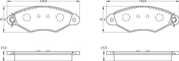 BOSCH 0 986 BB0 102 - Гальмівні колодки, дискові гальма autozip.com.ua