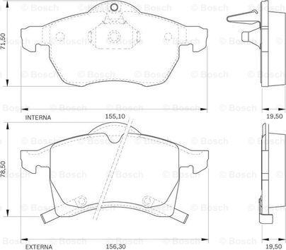 BOSCH 0 986 BB0 138 - Гальмівні колодки, дискові гальма autozip.com.ua