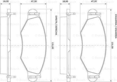 BOSCH 0 986 BB0 305 - Гальмівні колодки, дискові гальма autozip.com.ua