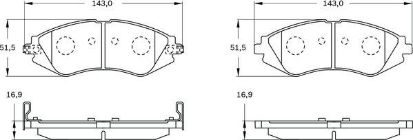 BOSCH 0 986 BB0 377 - Гальмівні колодки, дискові гальма autozip.com.ua