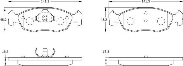 BOSCH 0 986 BB0 266 - Гальмівні колодки, дискові гальма autozip.com.ua