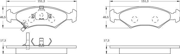 BOSCH 0 986 BB0 260 - Гальмівні колодки, дискові гальма autozip.com.ua