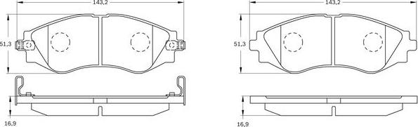 BOSCH 0 986 BB0 221 - Гальмівні колодки, дискові гальма autozip.com.ua