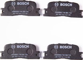 BOSCH 0 986 BB0 746 - Гальмівні колодки, дискові гальма autozip.com.ua