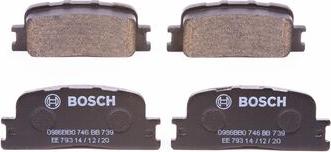 BOSCH 0 986 BB0 746 - Гальмівні колодки, дискові гальма autozip.com.ua