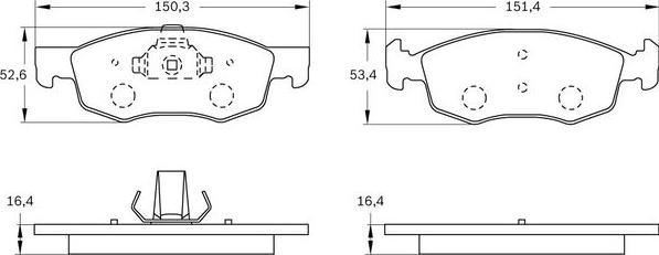 BOSCH 0 986 BB0 709 - Гальмівні колодки, дискові гальма autozip.com.ua