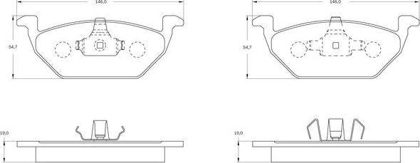 BOSCH 0 986 BB0 714 - Гальмівні колодки, дискові гальма autozip.com.ua