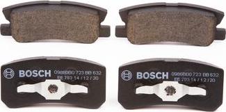 BOSCH 0 986 BB0 723 - Гальмівні колодки, дискові гальма autozip.com.ua