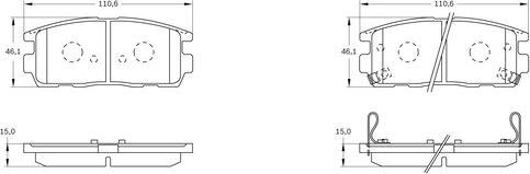 BOSCH 0 986 BB0 774 - Гальмівні колодки, дискові гальма autozip.com.ua