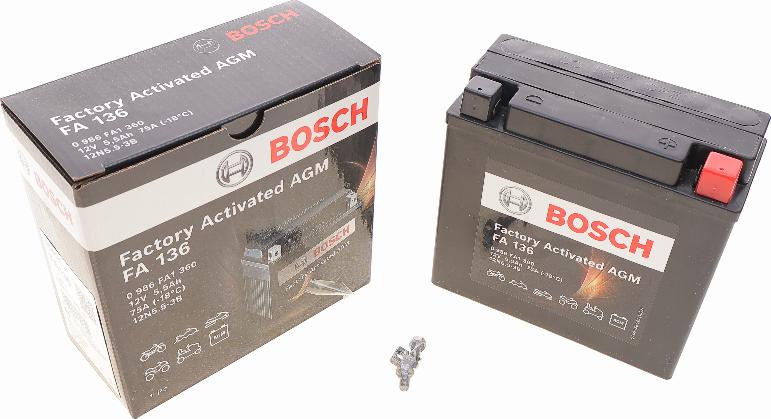 BOSCH 0 986 FA1 360 - Стартерна акумуляторна батарея, АКБ autozip.com.ua