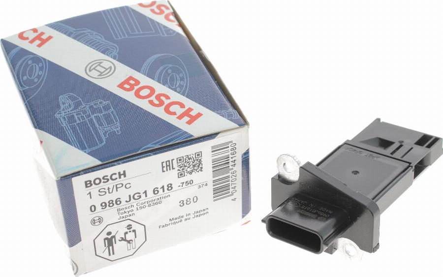 BOSCH 0 986 JG1 618 - Датчик потоку, маси повітря autozip.com.ua