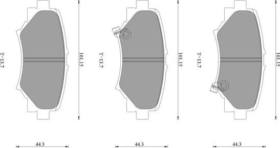 BOSCH 0 986 T11 030 - Гальмівні колодки, дискові гальма autozip.com.ua