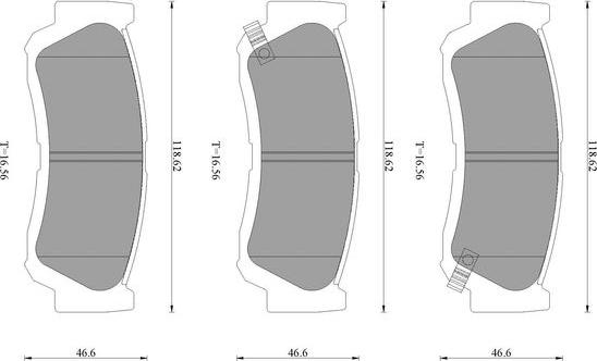 BOSCH 0 986 T11 126 - Гальмівні колодки, дискові гальма autozip.com.ua