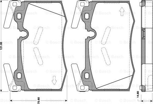 BOSCH 0 986 TB3 090 - Гальмівні колодки, дискові гальма autozip.com.ua