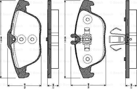 BOSCH 0 986 TB3 049 - Гальмівні колодки, дискові гальма autozip.com.ua