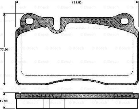 BOSCH 0 986 TB3 046 - Гальмівні колодки, дискові гальма autozip.com.ua