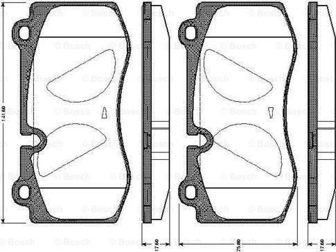 BOSCH 0 986 TB3 050 - Гальмівні колодки, дискові гальма autozip.com.ua