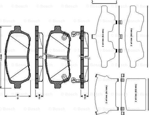 BOSCH 0 986 TB3 010 - Гальмівні колодки, дискові гальма autozip.com.ua