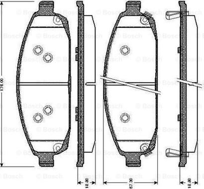 Jeep V1010868AB - Гальмівні колодки, дискові гальма autozip.com.ua