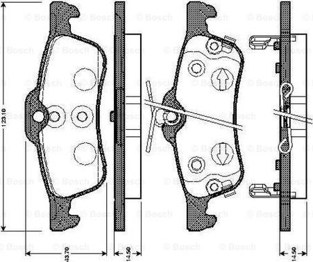 BOSCH 0 986 TB3 073 - Гальмівні колодки, дискові гальма autozip.com.ua