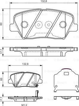 BOSCH 0 986 TB3 190 - Гальмівні колодки, дискові гальма autozip.com.ua