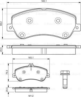 BOSCH 0 986 TB3 193 - Гальмівні колодки, дискові гальма autozip.com.ua