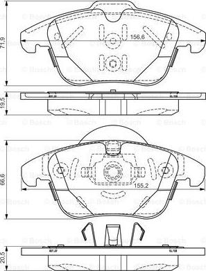 BOSCH 0 986 TB3 192 - Гальмівні колодки, дискові гальма autozip.com.ua