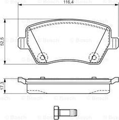 BOSCH 0 986 TB3 159 - Гальмівні колодки, дискові гальма autozip.com.ua